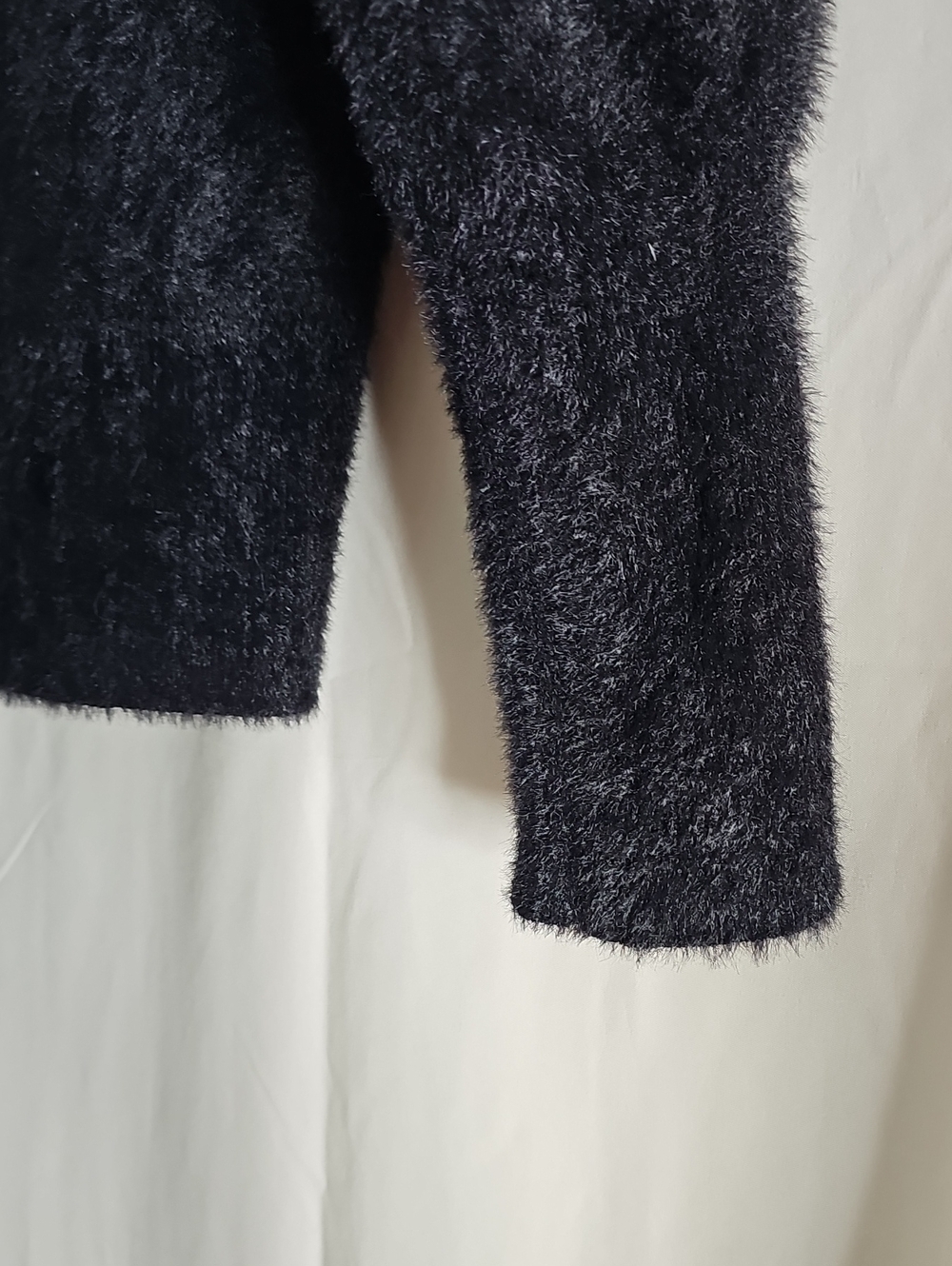 Joie Black Fuzzy Crewneck Sweater - Picture 4 of 7